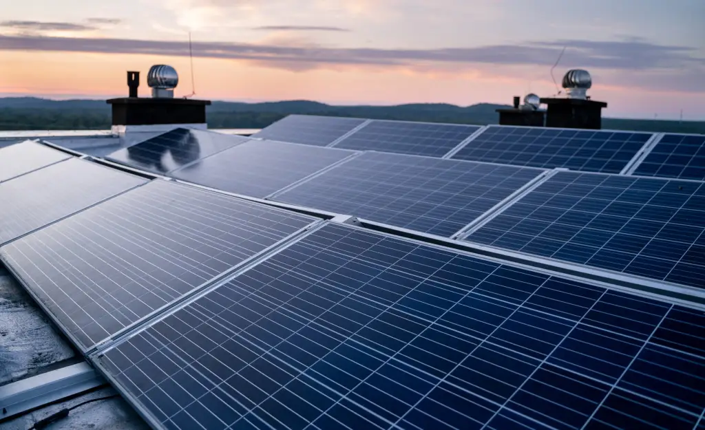 centrale photovoltaique solaire pour batiment industriel